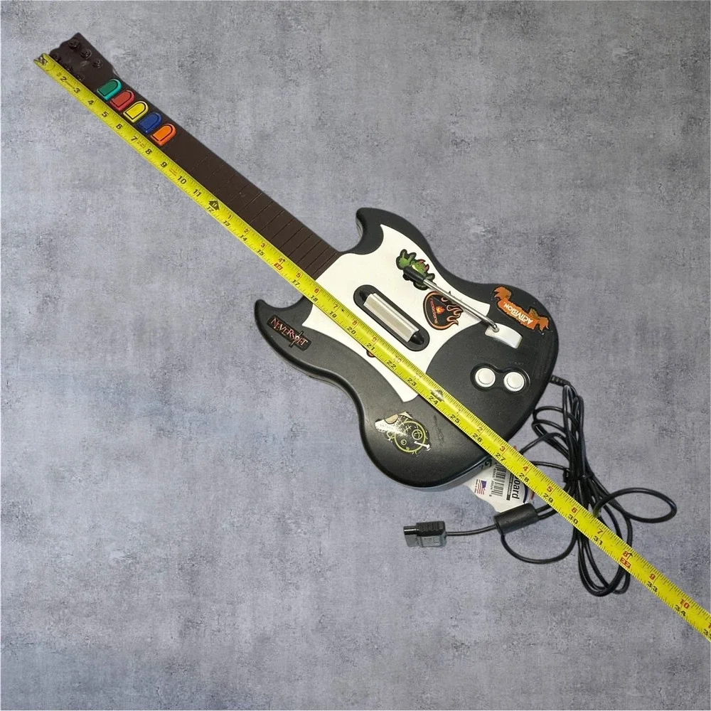 RedOctane Guitar Hero SG Controller PS2 Black White PSLGH Wired Untested